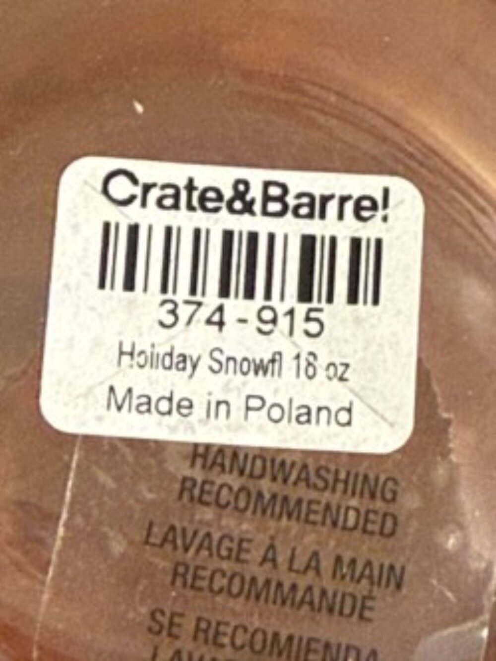 Crate & Barrel Winter Glassware (4) - Picture 3 of 6